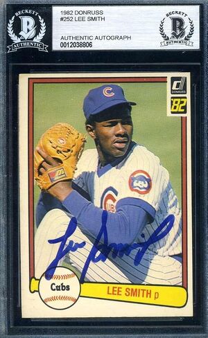 Lee Smith Beckett COA Signed 1982 Donruss Rookie Autograph - Baseball Slabbed Autographed Cards in Saudi Arabia