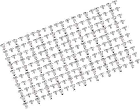Aramox Stains Steel Stud Flat مسطح مسطح مجموعة تركيب فعال للحرف اليدوية الجلدية 100 مجموعة السحمة (3 * 4 * 6MM) in Kuwait
