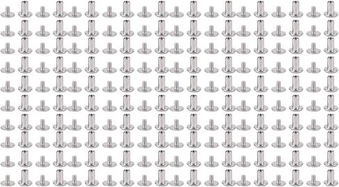 Aramox Stains Steel Stud Flat مسطح مسطح مجموعة تركيب فعال للحرف اليدوية الجلدية 100 مجموعة السحمة (3 * 4 * 6MM) in Kuwait