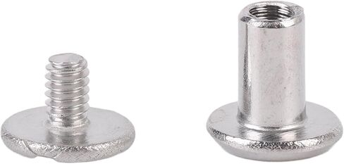 Aramox Stains Steel Stud Flat مسطح مسطح مجموعة تركيب فعال للحرف اليدوية الجلدية 100 مجموعة السحمة (3 * 4 * 6MM) in Kuwait