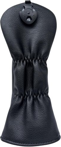 Golf Club Headcover 3 Wood Headcover Black n White Premium PU Leather Driver #3 Fairway Wood Hybrid Wood Head Cover Fits for All Brand in Saudi Arabia