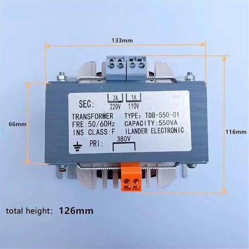 Control Transformer Transformer 550VA 380V to 220V 2A 110V 1A Elevator Power Supply Copper in Saudi Arabia