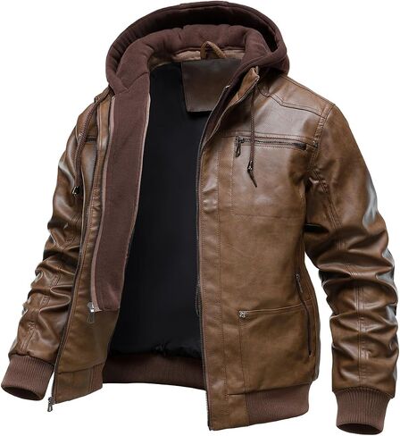 Hood Crew Men's Faux Leather Justicet in Saudi Arabia