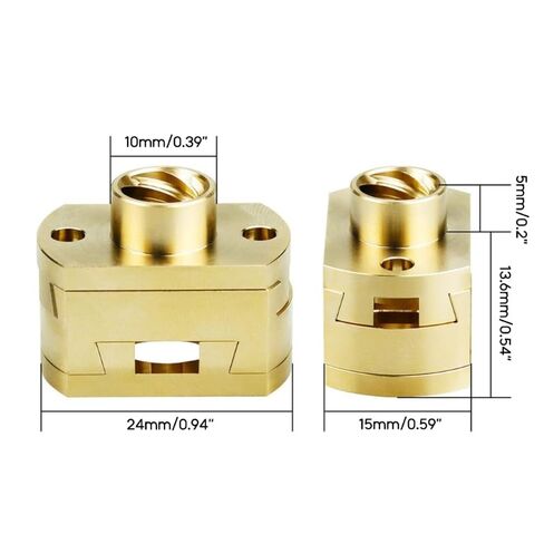 1pcs Coupling for 3D Printers Part Z Axis T8 8mm Lead Screw Brass Coupler in Kuwait
