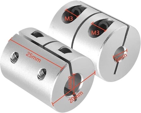 1pc 5x8x25mm اقتران عالي الدقة صلبة ألومنيوم سبيكة مقرن in Saudi Arabia