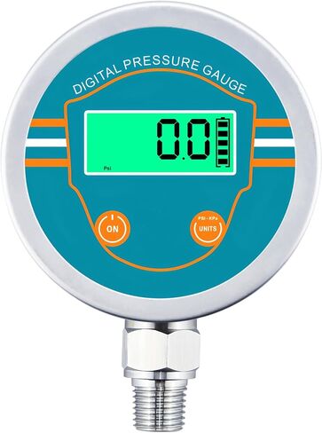 Digital Pressure Gauge 0-300 Psi Range, Digital Water Pressure Gauge 1/4 NPT Bottom Thread with 3-1/8" Dial, Suitable for Hydraulic, Oil, Water, Air Pressure Measuring in Saudi Arabia