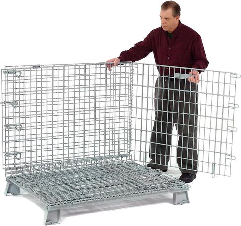 GLOBAL INDUSTRIAL 40x32x34-1/2 Folding Wire Container, 4000 Lb Capacity in Saudi Arabia