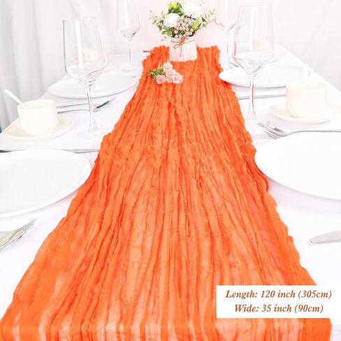 Wigenius Fall Table Runner 6 Pack Sage Green Cheesecloth 35 × 120 بوصة Boho Restic Gauze Table Runner لحفل زفاف دش الطفل دش. in Kuwait