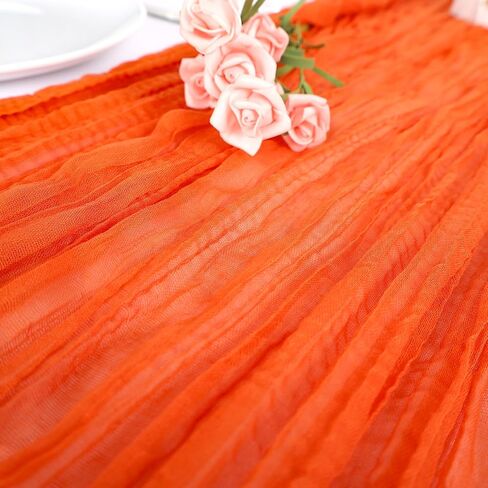 Wigenius Fall Table Runner 6 Pack Sage Green Cheesecloth 35 × 120 بوصة Boho Restic Gauze Table Runner لحفل زفاف دش الطفل دش. in Kuwait