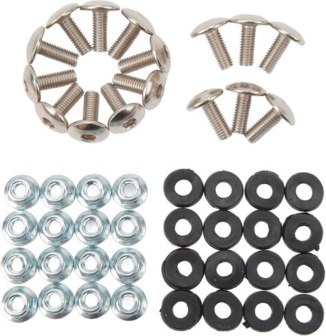 Mudguard Bolt Gasher Nut Screw Kit ، 16 مجموعة Mudguard Bolt Gasher Nut Screw Kit M6 Thread Thread Kit ، لـ ATV Quad 4 Wheeler in Kuwait