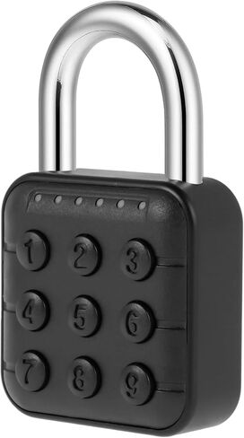 Keyless Combination Lock, 6 Digit Password Locker Lock, Aluminum Alloy Code Digital Combo Padlock, Push Button Security Safe Padlock, Outdoor Padlock Lock for Gym Fence School Lockers in Saudi Arabia