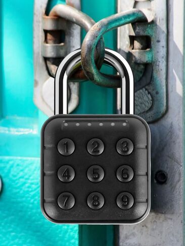 Keyless Combination Lock, 6 Digit Password Locker Lock, Aluminum Alloy Code Digital Combo Padlock, Push Button Security Safe Padlock, Outdoor Padlock Lock for Gym Fence School Lockers in Saudi Arabia