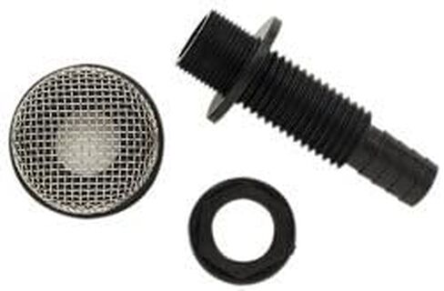 SEACHOICE 18191 Thru-Hull Style Strainer, 3/4" Hose, Livewell Baitwell, Black, Plastic, Above Ground, Strainer in Saudi Arabia