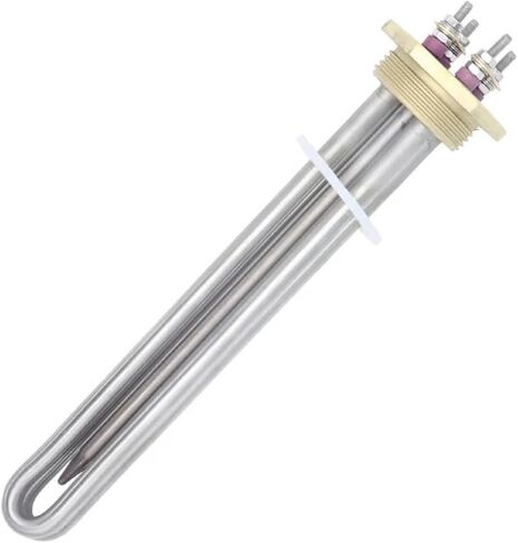 عنصر تسخين 12 فولت DC 600W DN32 شفة النحاس 1 1/4 "BSP غمر الماء الأنبوبي السخان الشمسي مع أنبوب مسبار المستشعر (صامدة السخان) in Saudi Arabia