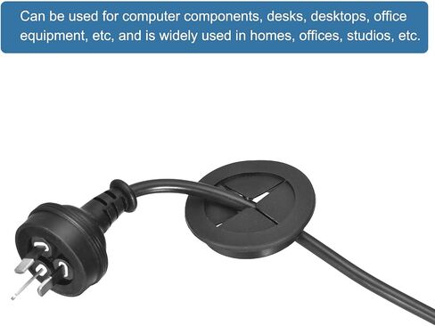 uxcell 3 Pcs Cable Cord Grommet, 1 1/8" Inch (28mm) Desk Grommet Flexible Rubber Grommets Wire Hole Cover Pass Through for Office Computer Desk Wire Organizer, Black in Saudi Arabia