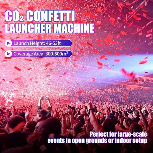 CO2 Confetti Machine Manual Control Confetti Cannon Machine with Flight Case for Party DJ Wedding Disco Nightclub Stage Celebration in Saudi Arabia