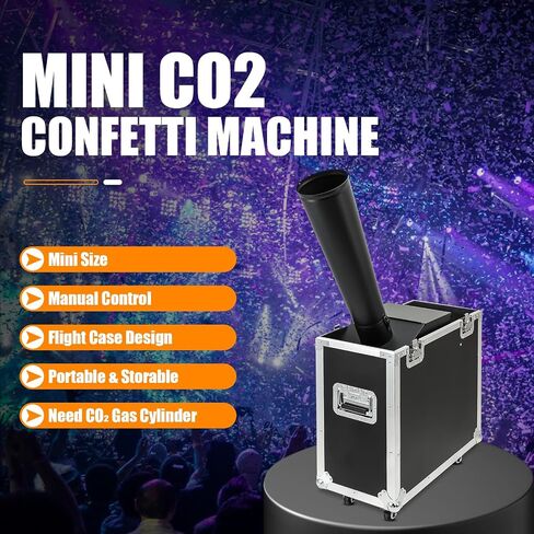 CO2 Confetti Machine Manual Control Confetti Cannon Machine with Flight Case for Party DJ Wedding Disco Nightclub Stage Celebration in Saudi Arabia