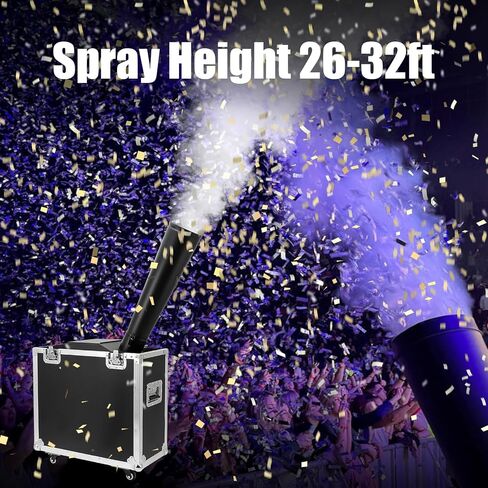 CO2 Confetti Machine Manual Control Confetti Cannon Machine with Flight Case for Party DJ Wedding Disco Nightclub Stage Celebration in Saudi Arabia