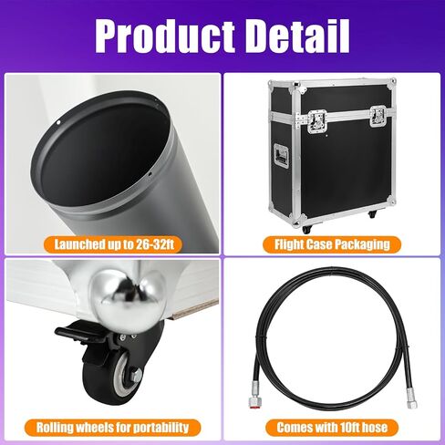 CO2 Confetti Machine Manual Control Confetti Cannon Machine with Flight Case for Party DJ Wedding Disco Nightclub Stage Celebration in Saudi Arabia
