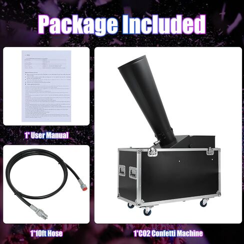 CO2 Confetti Machine Manual Control Confetti Cannon Machine with Flight Case for Party DJ Wedding Disco Nightclub Stage Celebration in Saudi Arabia