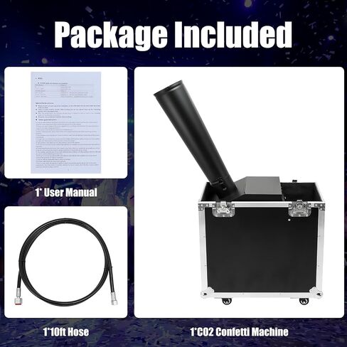 CO2 Confetti Machine Manual Control Confetti Cannon Machine with Flight Case for Party DJ Wedding Disco Nightclub Stage Celebration in Saudi Arabia