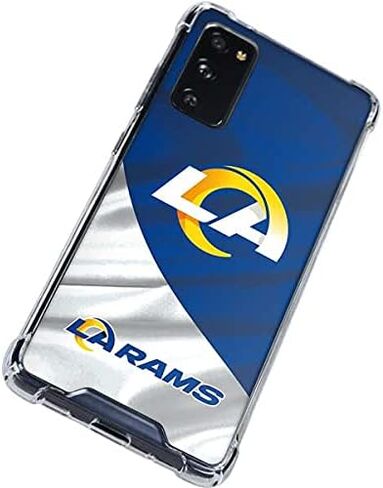 Skinit Clear Phone Case متوافق مع Galaxy S20 Fe - تصميم NFL Los Angeles Rams المرخص رسميًا in Kuwait