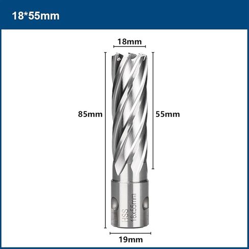 Metal Core Drill Bit Annular 35/55mm Weldon Shank Hole Opener Hollow Drill Bit for Metal Drilling Tools 1Pcs (Color : 18x55mm) in Saudi Arabia