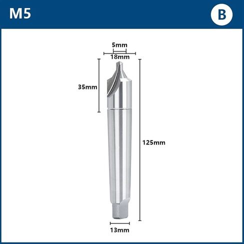 Center Drill Bit with Weldon Shank Type 5 6 8 10 12mm Hole Drill Cutter for Steel Aluminum Copper Drilling Tool 1Pcs (Color : B Type-M8) in Saudi Arabia