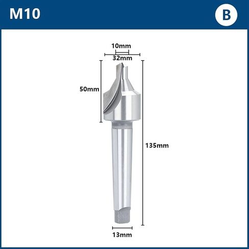 Center Drill Bit with Weldon Shank Type 5 6 8 10 12mm Hole Drill Cutter for Steel Aluminum Copper Drilling Tool 1Pcs (Color : B Type-M8) in Saudi Arabia