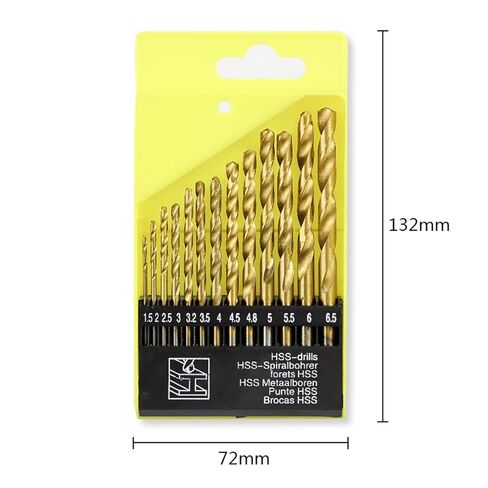 تويست الحفر بت 1.5-12 ملم المسلح المسلح الحفر حفرة الخشب قطعة الحفر المعدنية مجموعة الخشب أداة 13pcs/مجموعة (اللون: 13pcs 2-12mm) in Kuwait