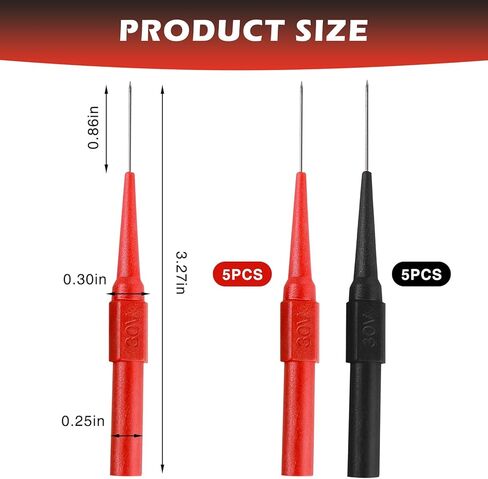 20Pcs Universal Multimeter Test Probes and Alligator Clips Set, 0.7mm Multimeter Probes for 4mm Banana Socket in Saudi Arabia