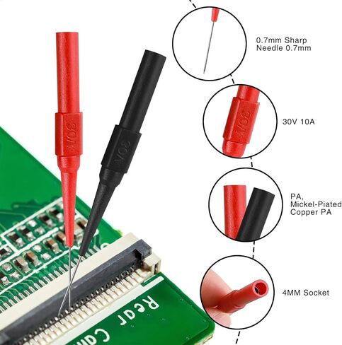 20Pcs Universal Multimeter Test Probes and Alligator Clips Set, 0.7mm Multimeter Probes for 4mm Banana Socket in Saudi Arabia