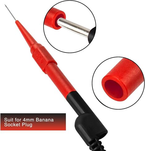 20Pcs Universal Multimeter Test Probes and Alligator Clips Set, 0.7mm Multimeter Probes for 4mm Banana Socket in Saudi Arabia