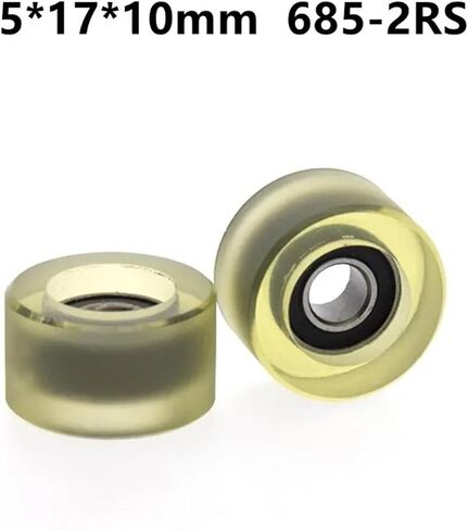 10pcs/50pcs Bearing Silent Guide Wheel Plastic Roller Pulley 5x17x10mm 685RS(50pcs) in Saudi Arabia