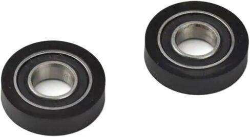 10pcs/50pcs polyurethane pu الأخدود العميق تحمل البكرات الناعمة 8x21x15mm 688-2rs الأسود (10pcs) in Saudi Arabia