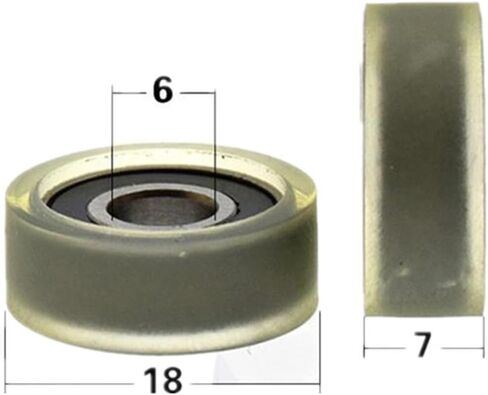 10pcs/50pcs 6 * 18 * 7mm دليل دليل صامت من حزام النقل 696RS أحادي الأوعية العميقة (10pcs) in Saudi Arabia