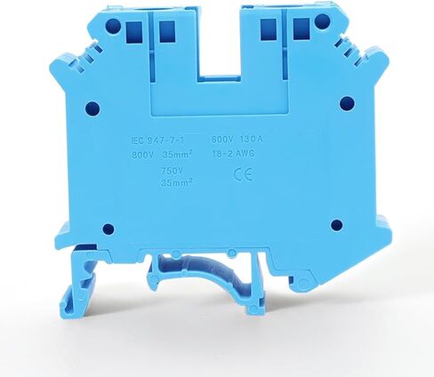 5pcs الأزرق UK35N DIN CALINAL COLLINAL TERMINAL TYPE TYPE ، تطبيق واسع لـ 600V 130A 1/0-12AWG CONNECTION ، صندوق التوزيع الكهربائي ، نظام الطاقة الشمسية ، PLC Control Contract Contact DIY in Saudi Arabia