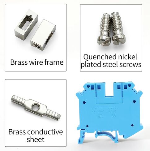 5pcs الأزرق UK35N DIN CALINAL COLLINAL TERMINAL TYPE TYPE ، تطبيق واسع لـ 600V 130A 1/0-12AWG CONNECTION ، صندوق التوزيع الكهربائي ، نظام الطاقة الشمسية ، PLC Control Contract Contact DIY in Saudi Arabia