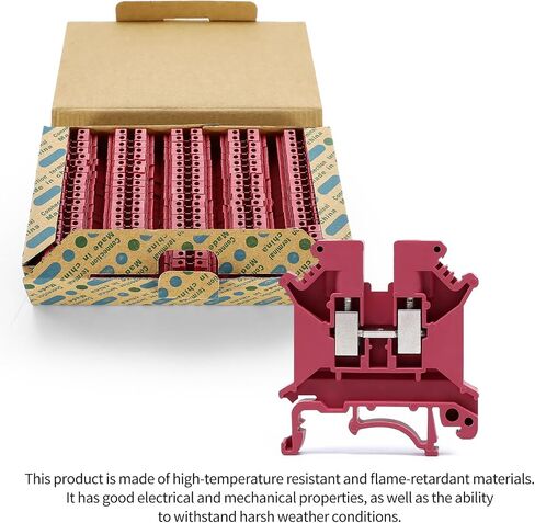 50 Pcs Gray UK6N DIN Rail Terminal Block Kit Wide Application for 8-20 AWG 57A 800V Electrical Cabinets Distribution Box, Solar Power System, PLC Industrial Control Automation Panel DIY CNC in Saudi Arabia