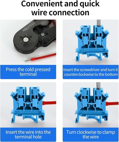 50 PCS Gray UK6N DIN RAIN TERMINAL TERMINIAL KIT APPLICE APPLICE FOR 8-20 AWG 57A 800V COPNETS CABINETS FOLL in Kuwait