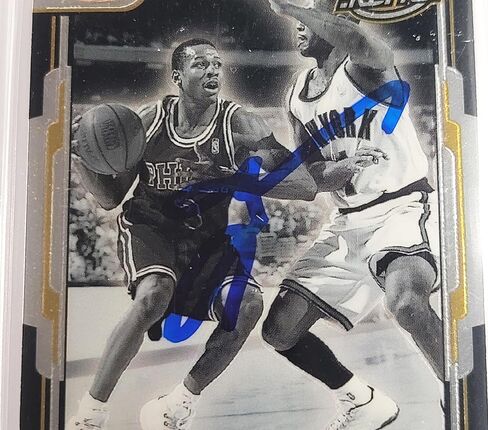 Allen Iverson Motographed 1996-97 Bowman's Best Retro Rookie Card #TB13 Philadelphia 76ers Auto Grade Gem Mint 10 Beckett Bas #14128770 - كرة السلة Slabbed Cards Rookie in Saudi Arabia