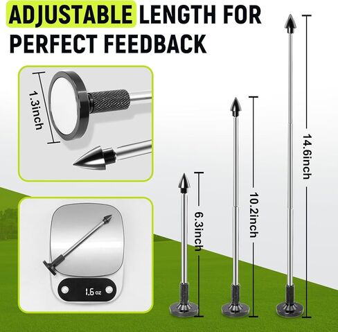 THE GOLFER STORE Golf Alignment Rods, Golf Club Alignment Stick Corrector Magnetic Golf Swing Trainer Aid Help Visualize and Align Your Golf Shot Length Adjustments in Kuwait