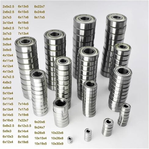 10/50pcs Miniature Bearings 3x6x2.5 5x10x4 5x11x4 6x12x4 10x15x4 Mm Bore 2mm 3mm 4mm 5mm 6mm 7mm 8mm 9mm 10mm Small Bearing(50Pcs,4x7x2.5mm) in Saudi Arabia