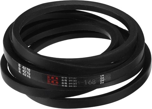 Uxcell B168 كلاسيكي ملفوف V-belt ، 171 "محيط خارجي ، حزام مطاط الأسود V لمعدات الآلات الصناعية in Kuwait