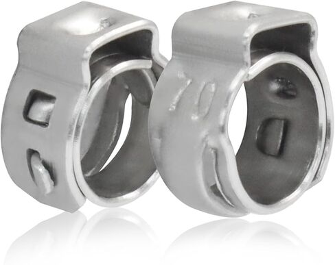 50PCS PEX Cinch Clamps ، 1/4 بوصة PEX تجعيد الحلقات المشابك من الفولاذ المقاوم للصدأ لتوصيلات أنابيب تركيبات (5.8-7 مم) in Saudi Arabia