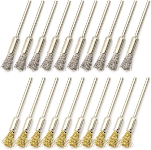 20Pcs Extended Small Wire Brush End Brushes Pen Wire Brush Polishing Rotary Tool Accessories Enduring in Saudi Arabia