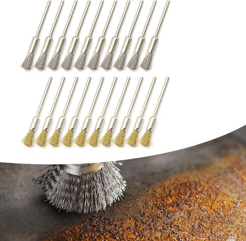 20Pcs Extended Small Wire Brush End Brushes Pen Wire Brush Polishing Rotary Tool Accessories Enduring in Saudi Arabia