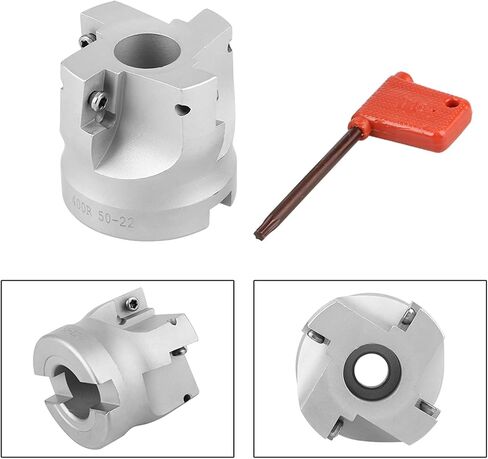 APMT1604 Inserts Face Mill Shoulder Cutter BAP400R - 50-22 - 4T 90 Degree Right Angle Shoulder Milling Cutter with Wrench and Box in Saudi Arabia