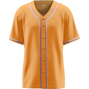 Baseball Jersey for Men,Blank Baseball Jerseys Shirts Short Sleeve Hip Hop Sports Casual Button-Down Uniforms in Saudi Arabia