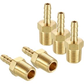 Harfington 5pcs 1/8 "إلى 1/8" NPT ذكور النحاس النحاس Barb Fitting Mender Mender للطباعة ثلاثية الأبعاد ، ضاغط الهواء ، آلة CNC ، in Kuwait